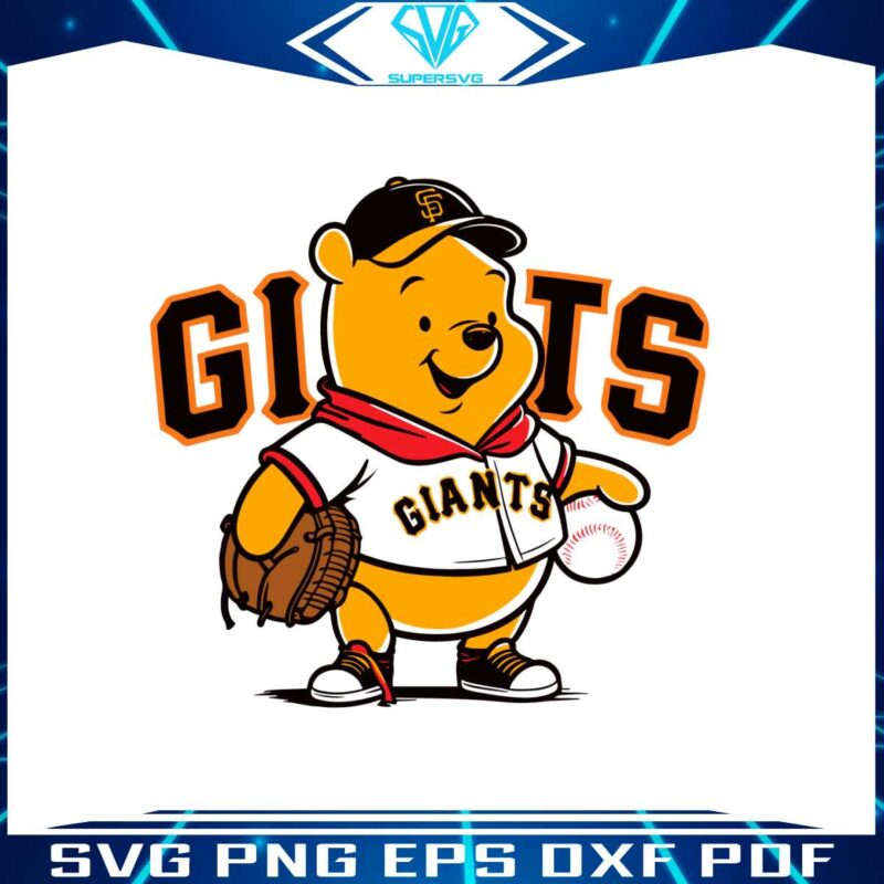 winnie-the-pooh-san-francisco-giants-baseball-svg