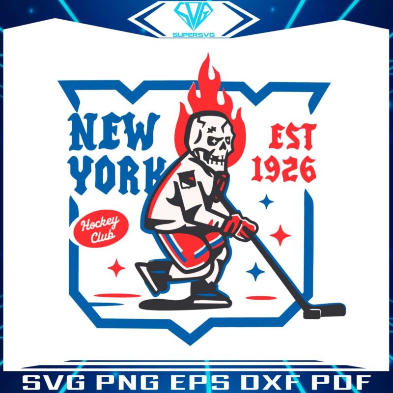 new-york-rangers-skull-hockey-club-svg