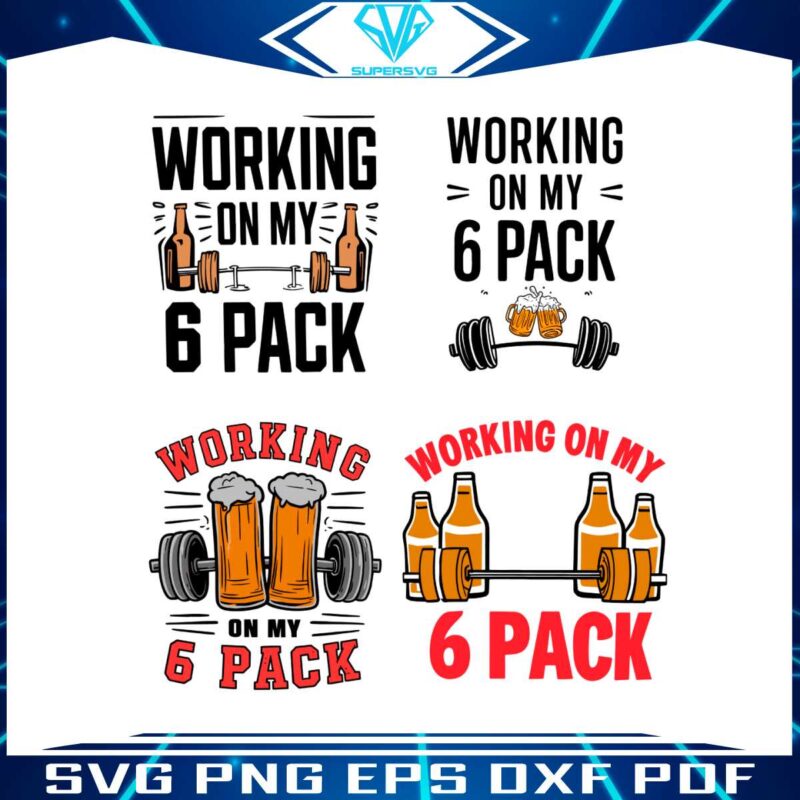 working-on-my-6-pack-svg-bundle