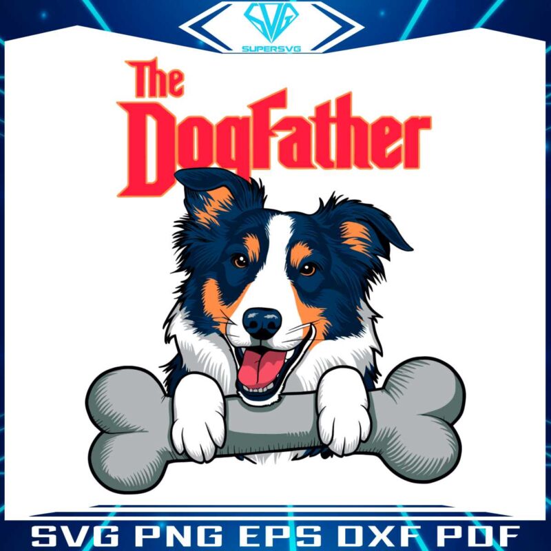 the-dogfather-playing-with-a-bone-svg