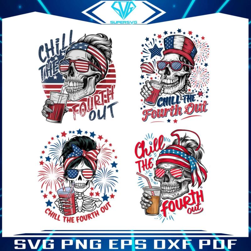 4th-of-july-chill-the-fourth-out-png-bundle