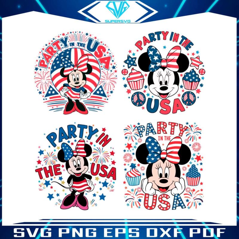 party-in-the-usa-minnie-mouse-svg-bundle