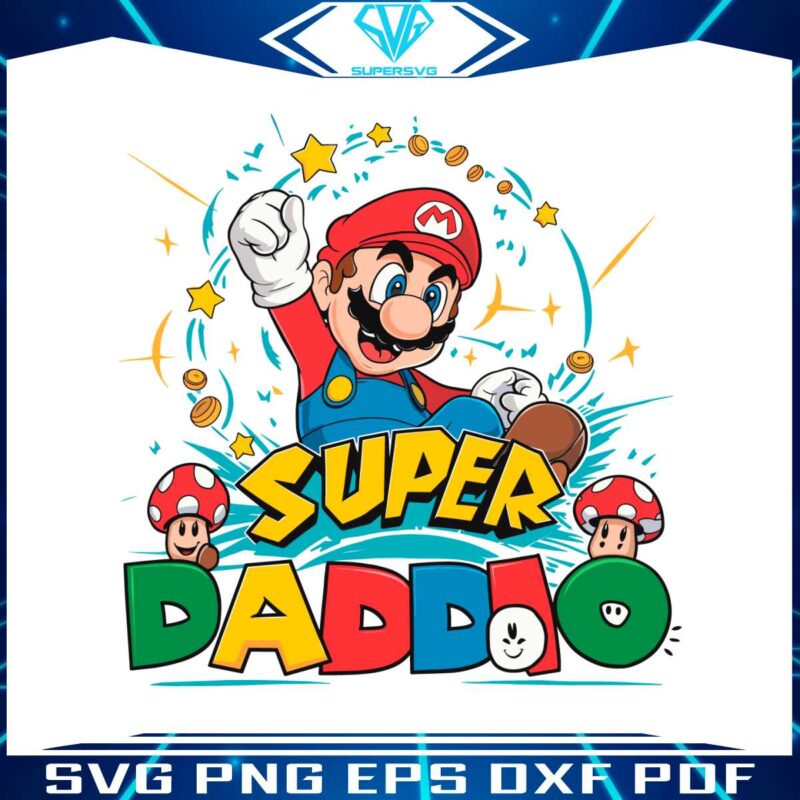 fathers-day-super-daddio-mario-svg