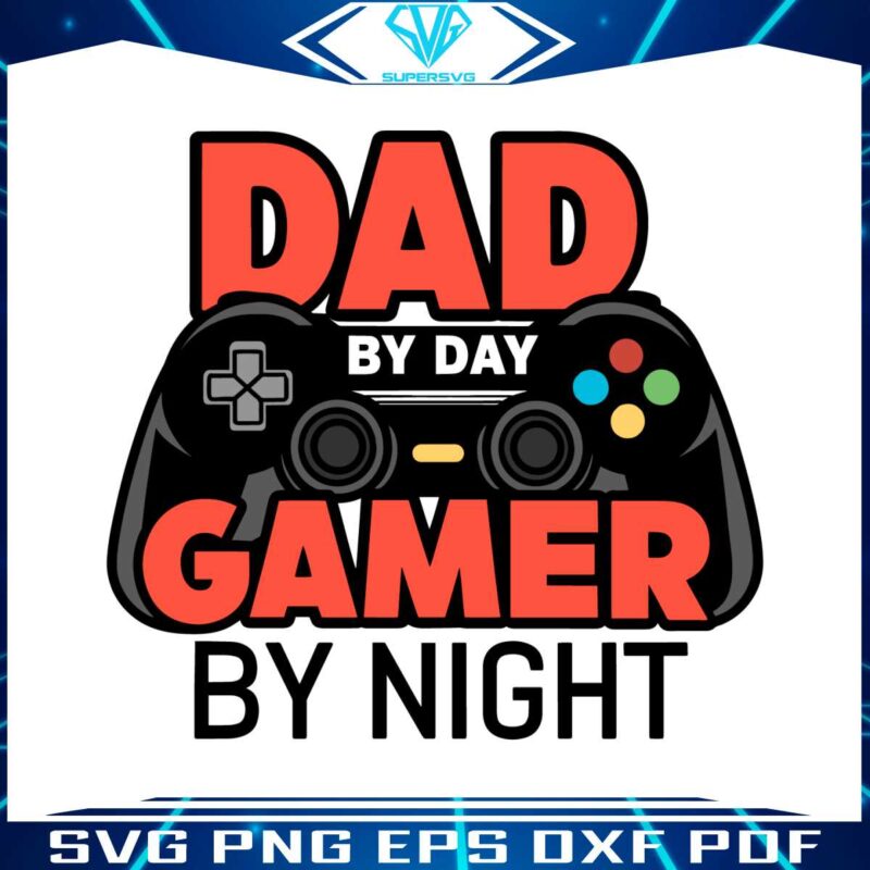 dad-by-day-gamer-by-night-controllers-svg