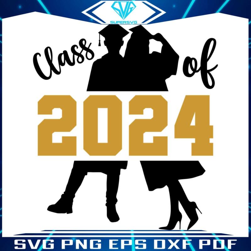 class-of-2024-couple-graduation-png