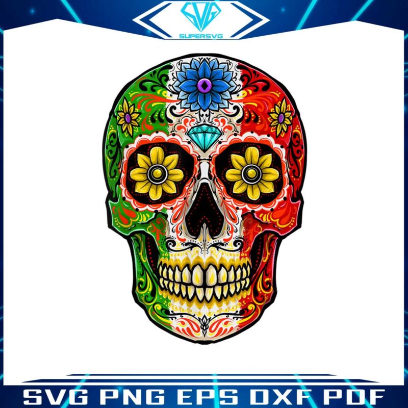 floral-skull-cinco-de-mayo-png