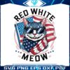 red-white-and-meow-america-flag-png
