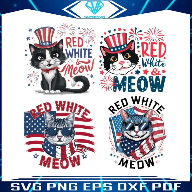 red-white-and-meow-svg-png-bundle