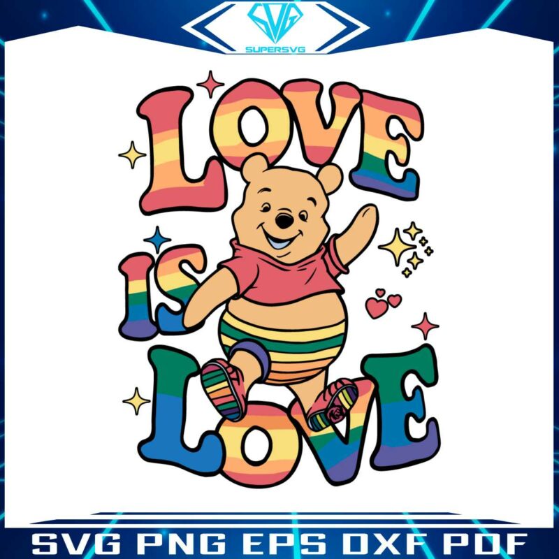winnie-the-pooh-love-is-love-pride-month-svg
