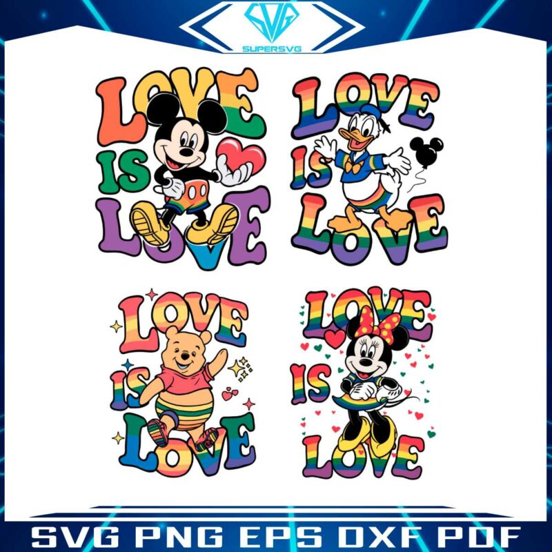 disney-characters-love-is-love-svg-bundle
