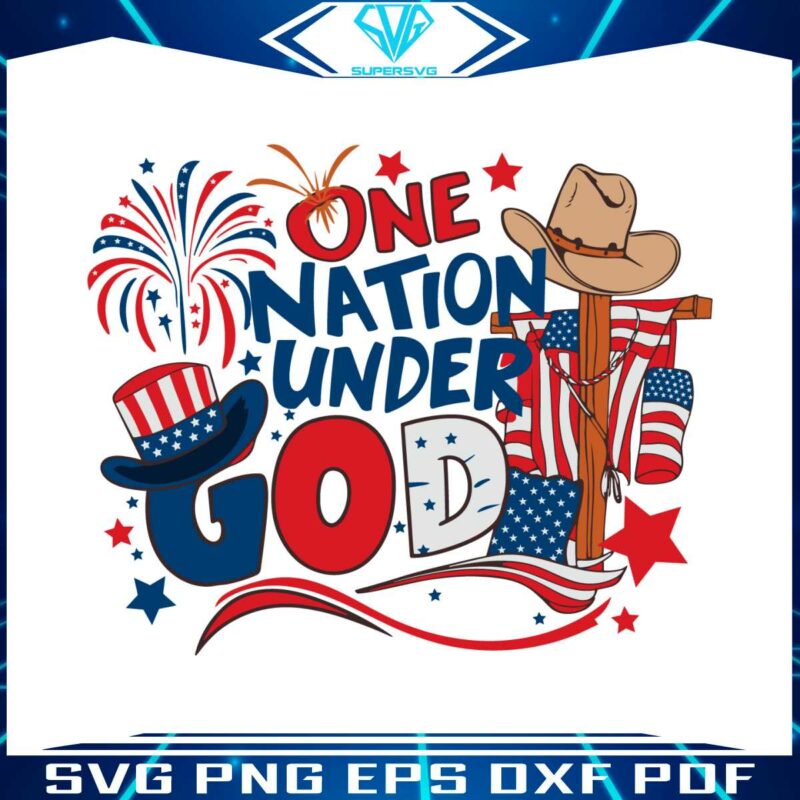 one-nation-under-god-cowboy-cross-svg