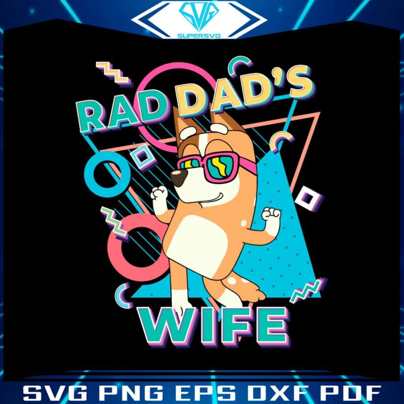 retro-rad-dads-wife-bluey-cartoon-svg