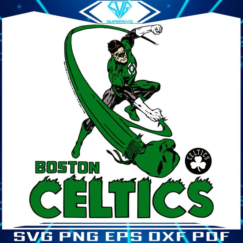 the-green-lantern-boston-celtics-comics-svg
