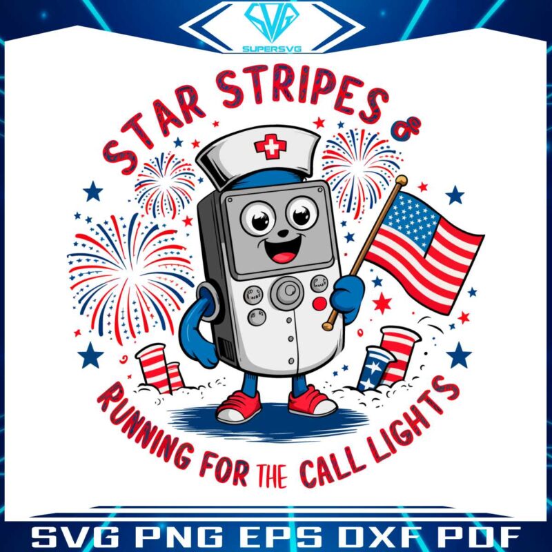 nurse-remote-stars-stripes-and-running-for-call-lights-png