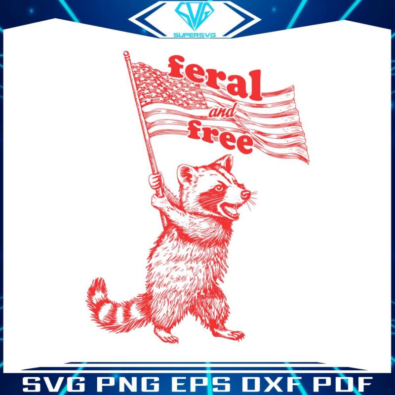 raccoon-4th-of-july-feral-and-free-svg