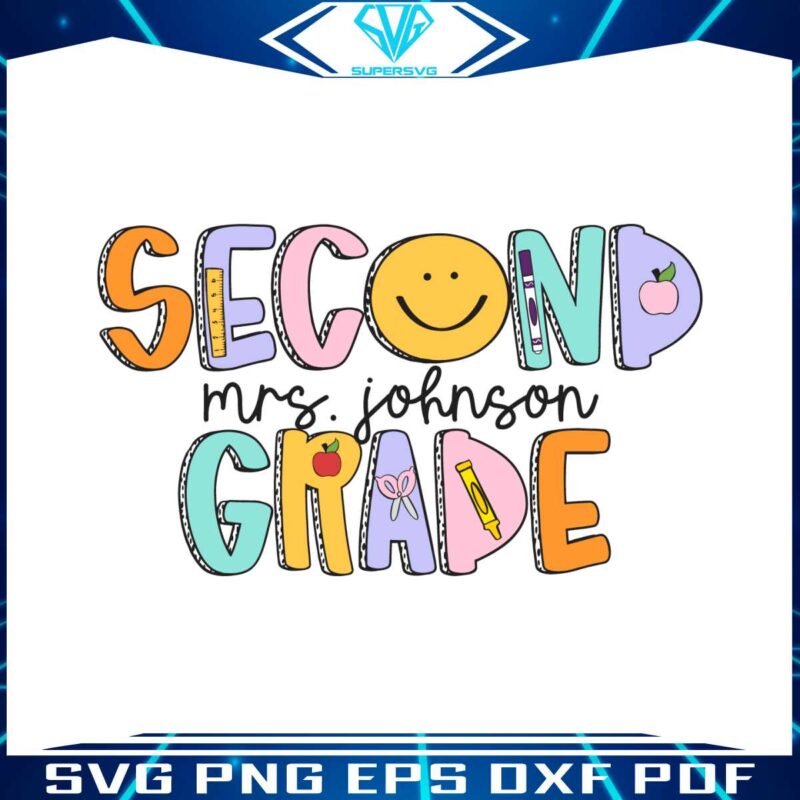 custom-second-grade-teacher-name-svg