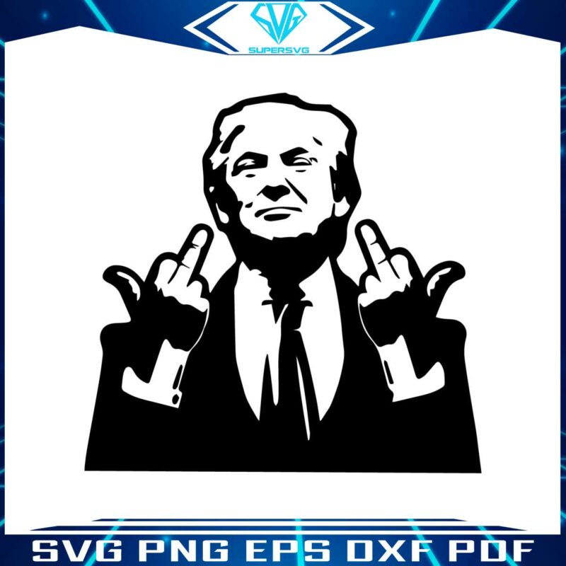 donald-trump-middle-finger-funny-meme-svg