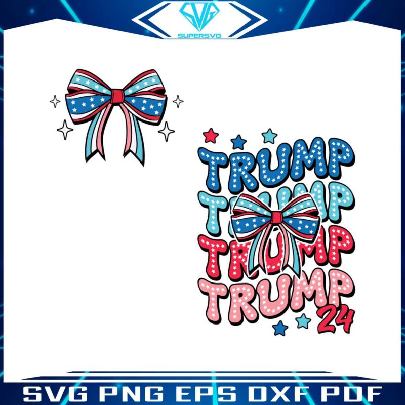 retro-trump-2024-ribbon-bow-svg