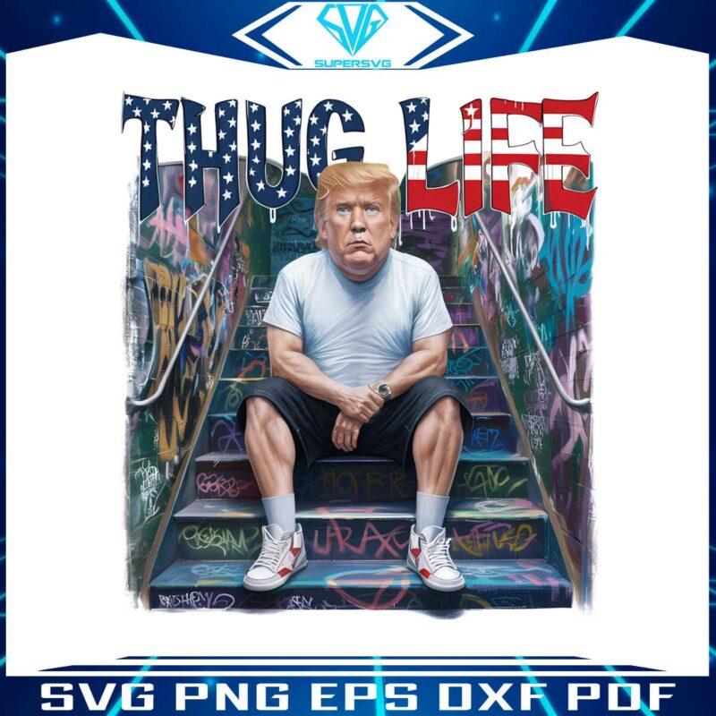 caricatured-meme-thug-life-donald-trump-png