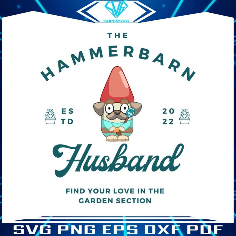 the-hammerbarn-husband-estd-2022-bluey-gnome-svg