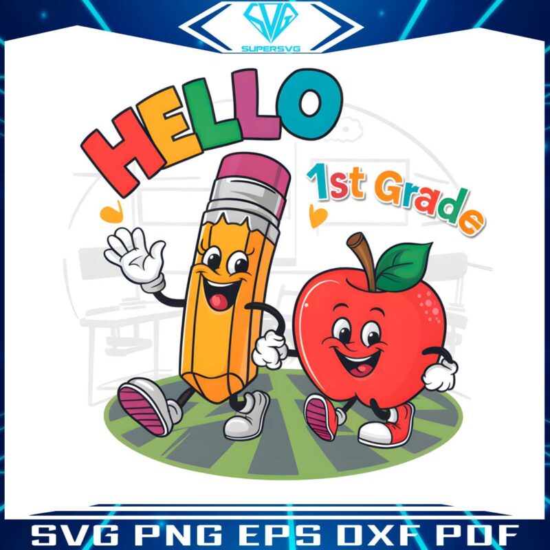 cute-hello-1st-grade-pencil-apple-png