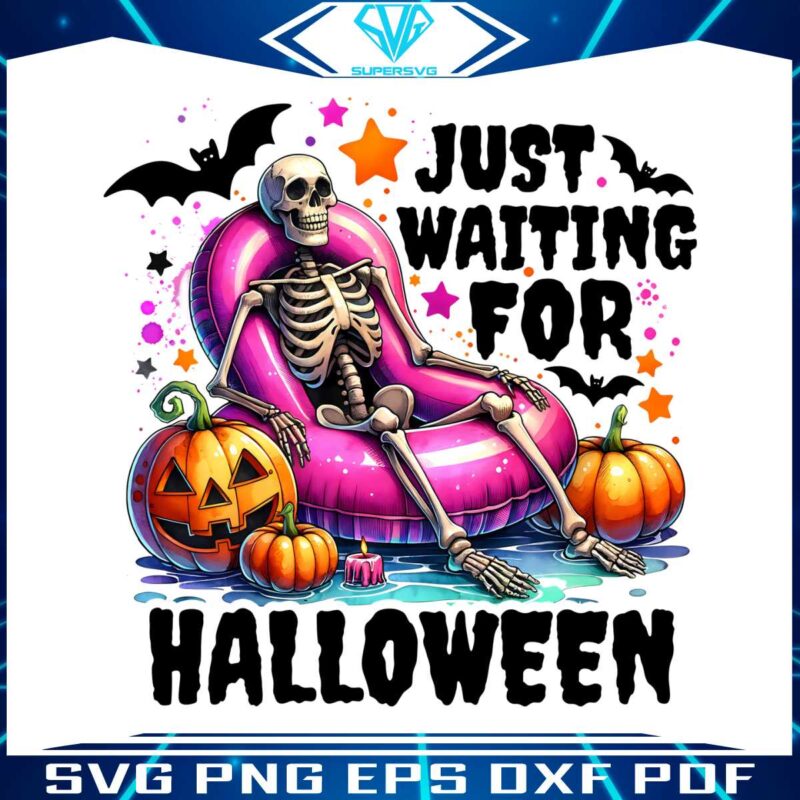 just-waiting-for-halloween-skeleton-pumpkin-png