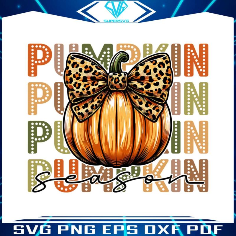 retro-pumpkin-season-leopard-bow-png