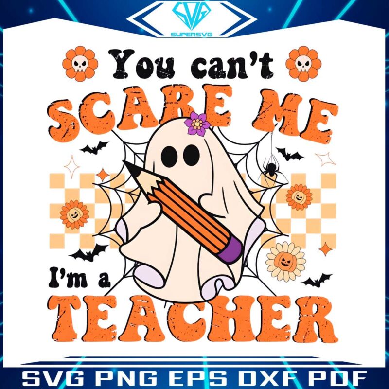 checkered-you-cant-scare-me-im-a-teacher-png