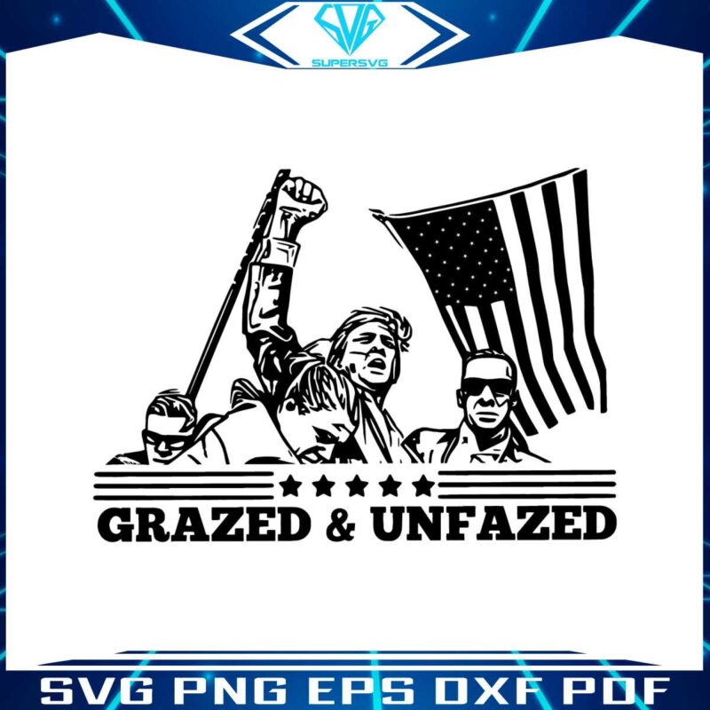 vintage-grazed-and-unfazed-trump-fight-raised-fist-svg