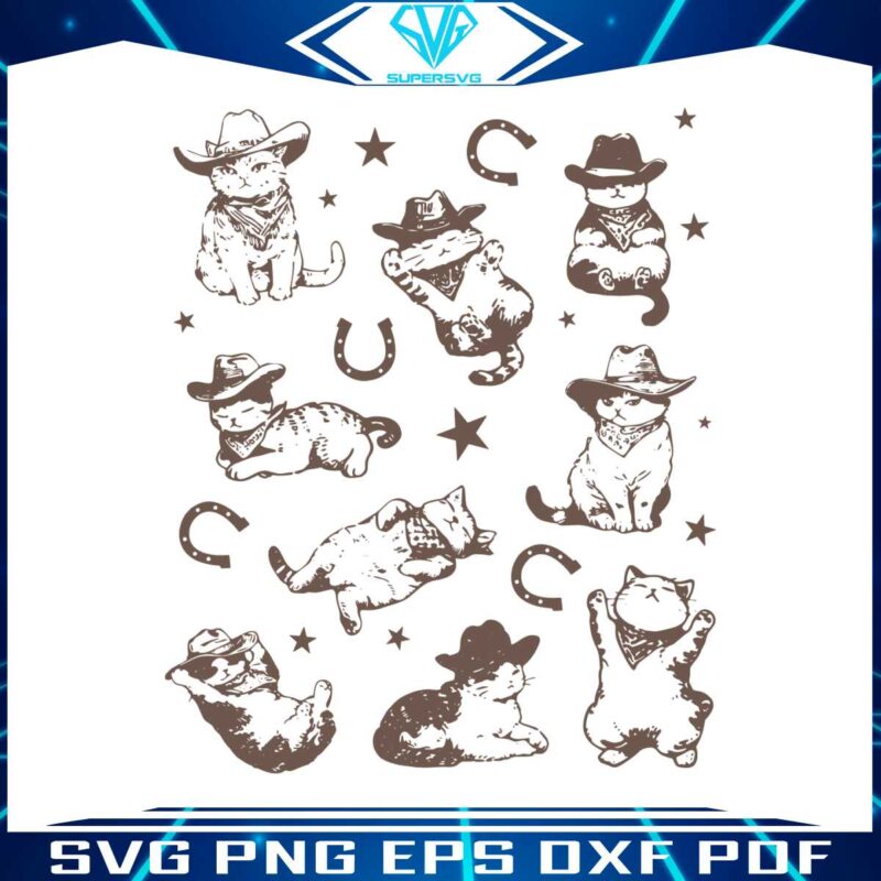 western-cowboy-cats-and-kittens-svg