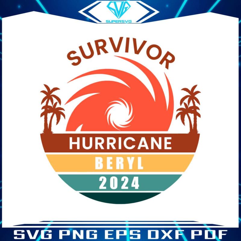 vintage-survivor-hurricane-beryl-2024-svg