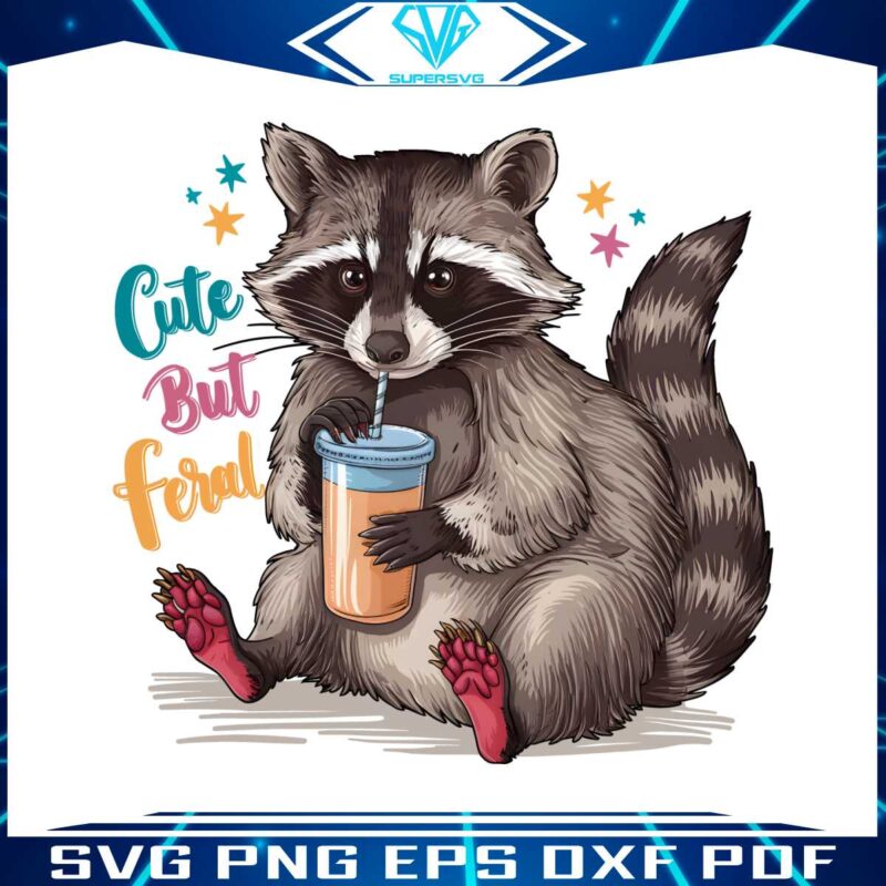 funny-cute-but-feral-raccoon-drinking-png