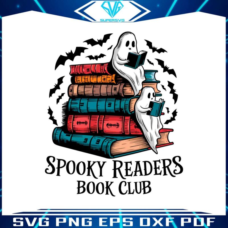 bookish-ghost-spooky-readers-book-club-png