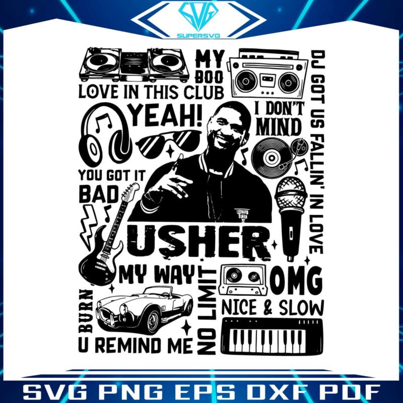 usher-concert-pop-music-love-in-this-club-svg