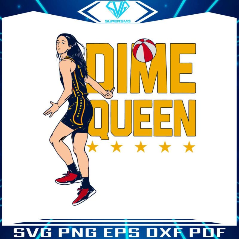 wnba-caitlin-clark-dime-queen-svg