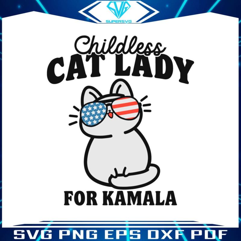 childless-cat-lady-for-kamala-president-svg