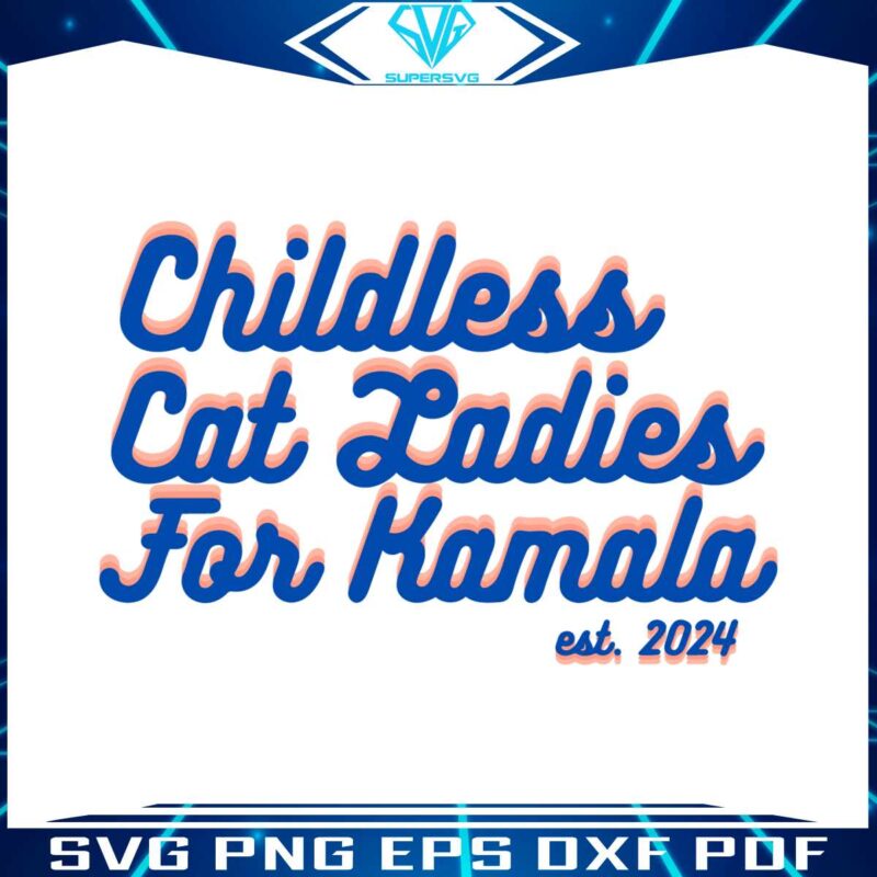 childless-cat-lady-for-kamala-est-2024-svg