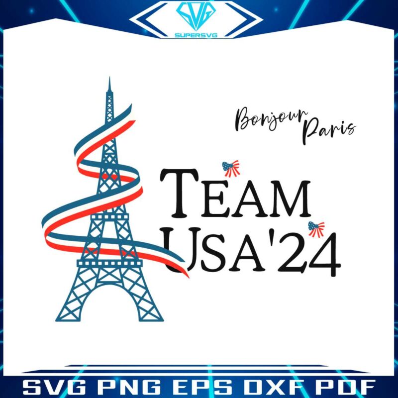 team-usa-bonjour-paris-olympic-games-svg