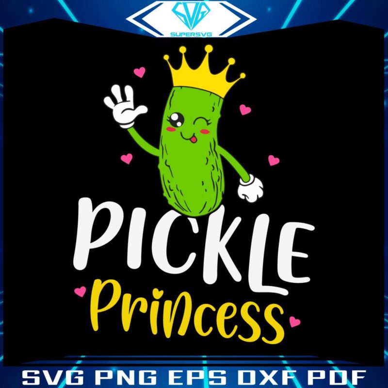 pickle-princess-pickle-cucumber-girl-svg