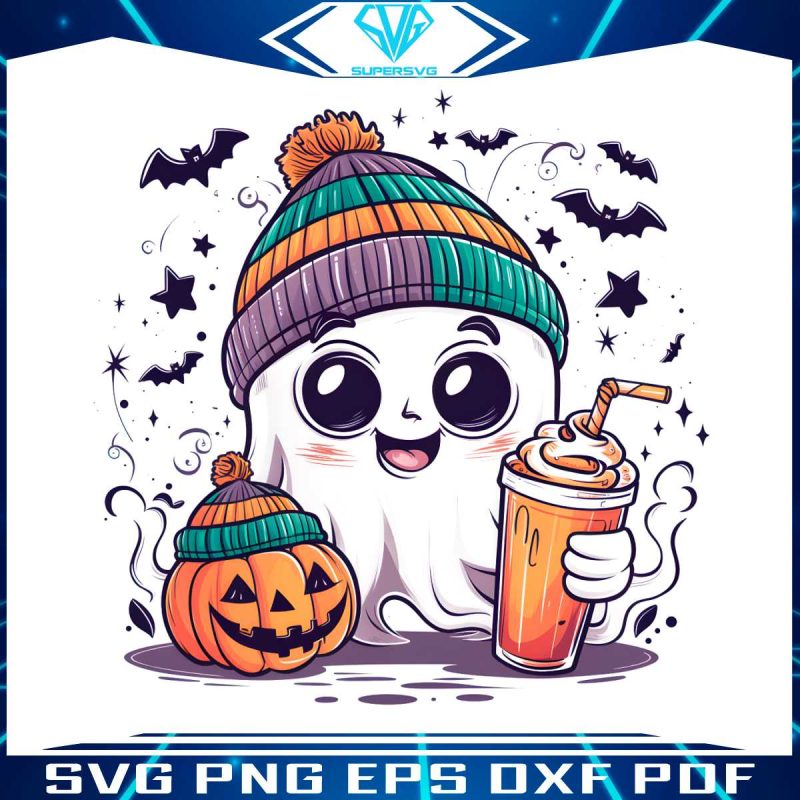 cute-ghost-jack-olantern-coffee-png