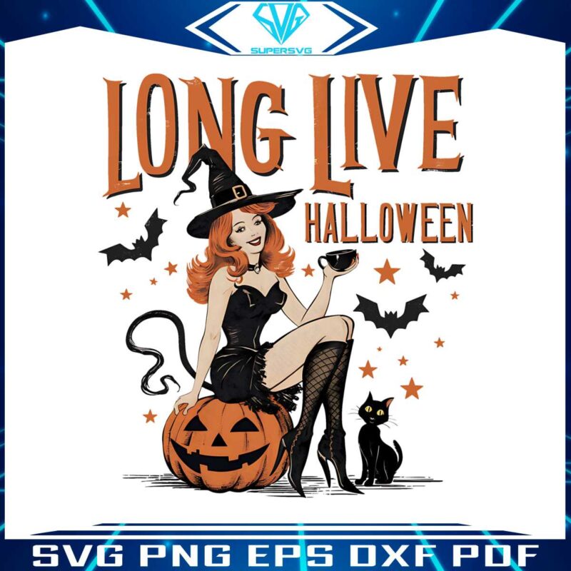 long-live-halloween-witch-and-black-cat-png