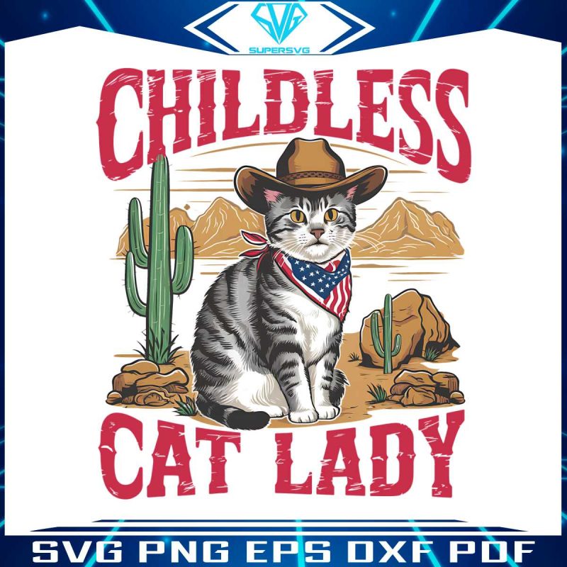 childless-cat-lady-western-cowboy-cat-png