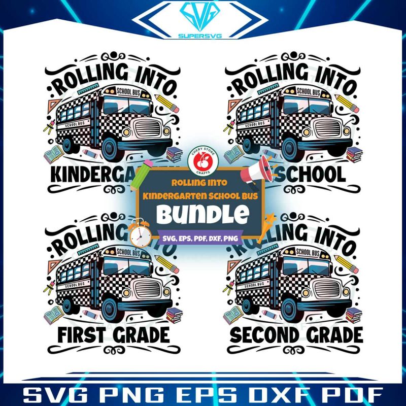 rolling-into-kindergarten-preschool-first-grade-second-grade-svg-bundle