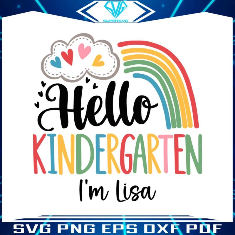 custom-hello-kindergarten-rainbow-svg