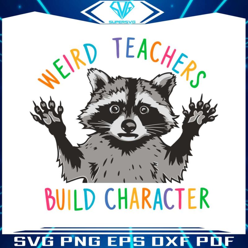 weird-teachers-build-character-raccoon-meme-svg