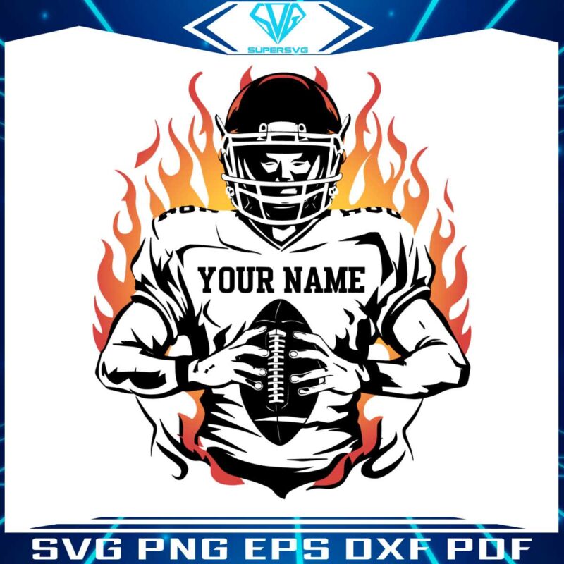 football-player-football-season-personalized-name-svg