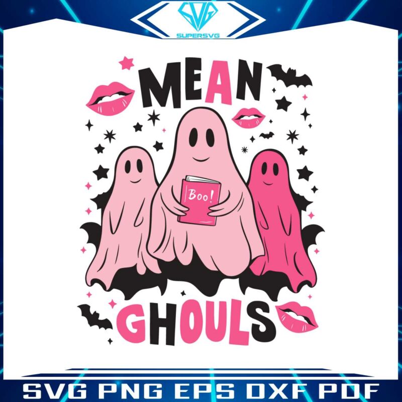 groovy-mean-ghouls-pink-ghost-boo-svg