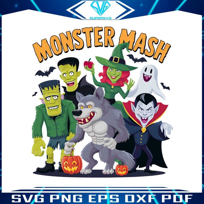 vintage-monster-mash-halloween-transparent-png