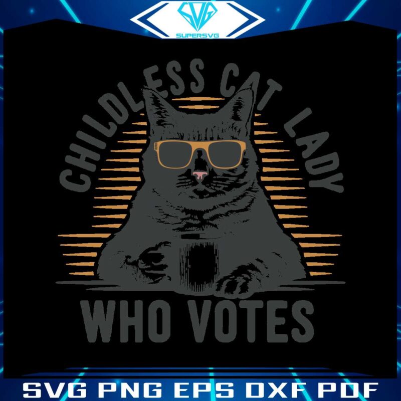 childless-cat-lady-who-votes-2024-svg