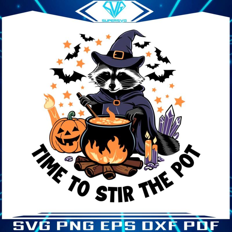 time-to-stir-the-pot-halloween-raccoon-svg